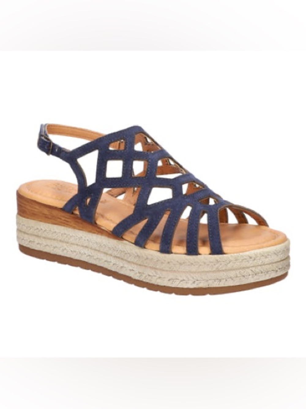 EXTRA WIDE Bella Vita Women's Zip-Italy Wedge Sandals Size 8 WW